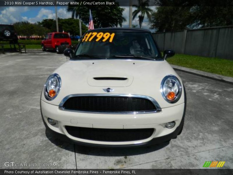 Pepper White / Grey/Carbon Black 2010 Mini Cooper S Hardtop