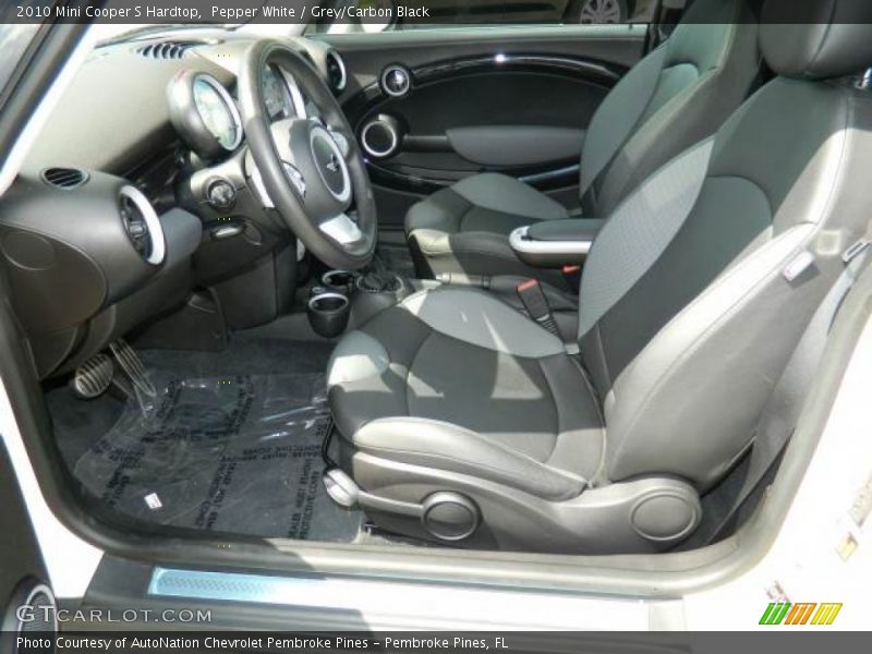 Pepper White / Grey/Carbon Black 2010 Mini Cooper S Hardtop