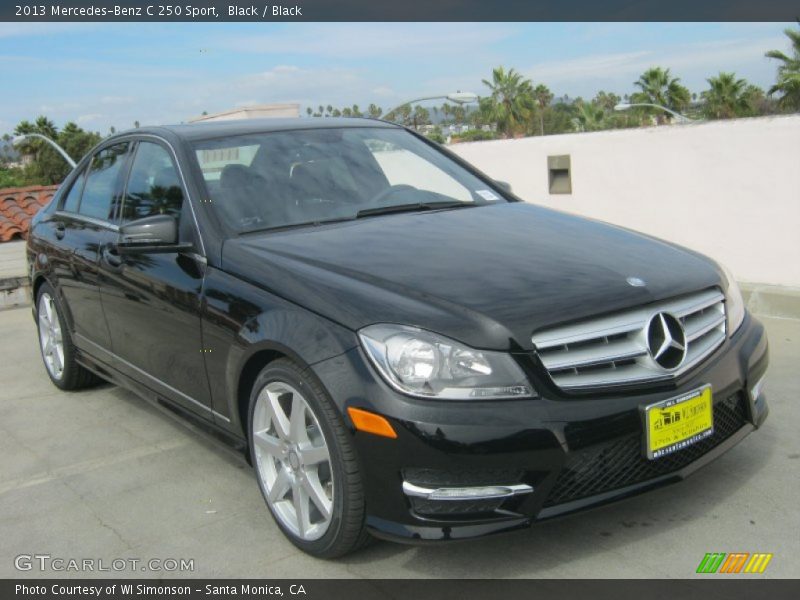 Black / Black 2013 Mercedes-Benz C 250 Sport