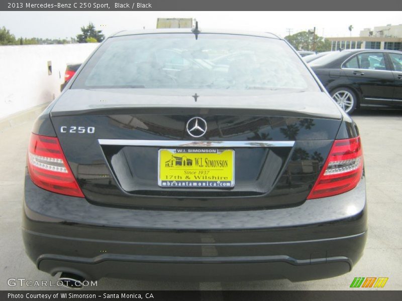 Black / Black 2013 Mercedes-Benz C 250 Sport