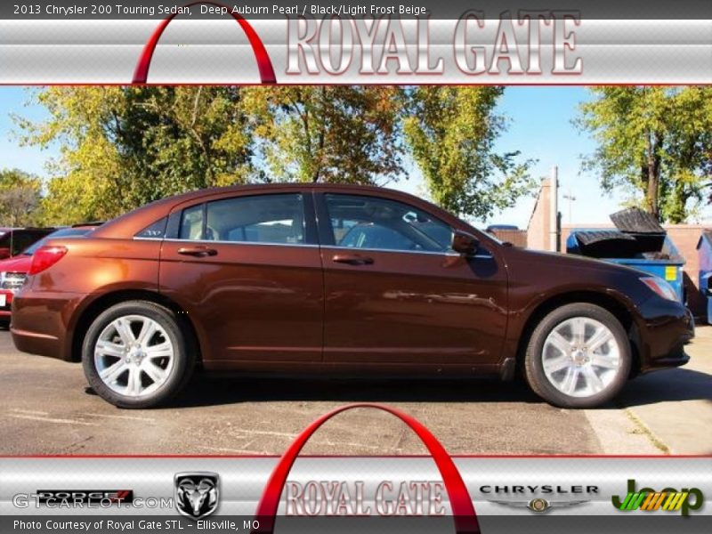 Deep Auburn Pearl / Black/Light Frost Beige 2013 Chrysler 200 Touring Sedan