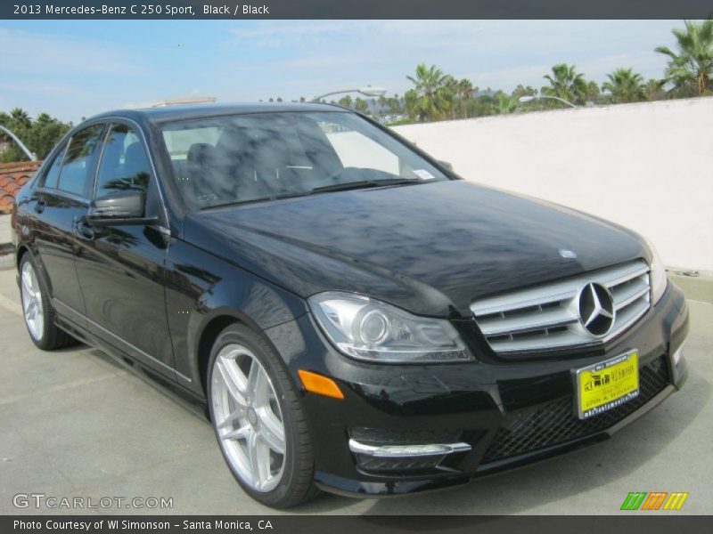 Black / Black 2013 Mercedes-Benz C 250 Sport