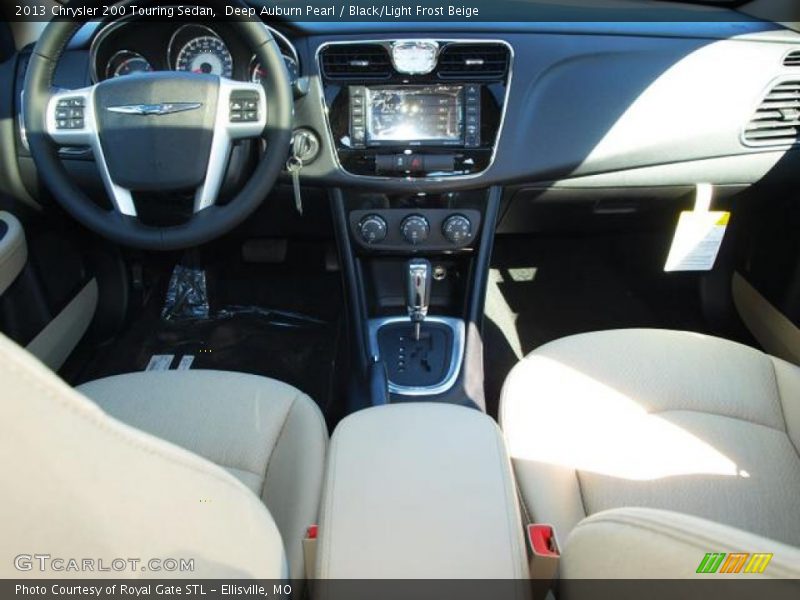 Deep Auburn Pearl / Black/Light Frost Beige 2013 Chrysler 200 Touring Sedan