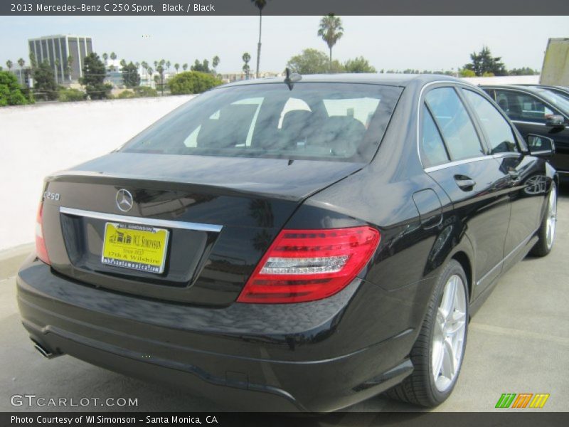 Black / Black 2013 Mercedes-Benz C 250 Sport