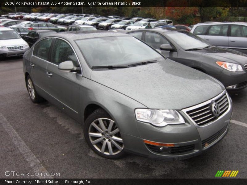 Granite Green Metallic / Black 2006 Volkswagen Passat 3.6 4Motion Sedan