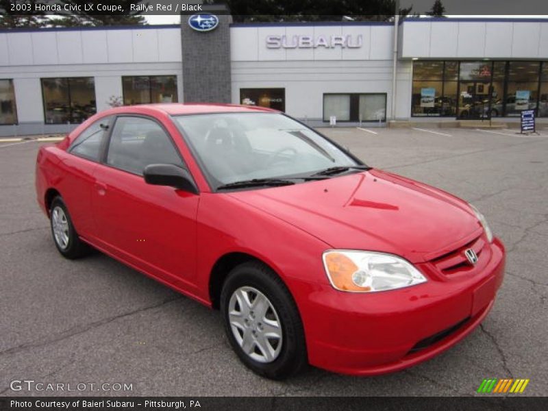 Rallye Red / Black 2003 Honda Civic LX Coupe