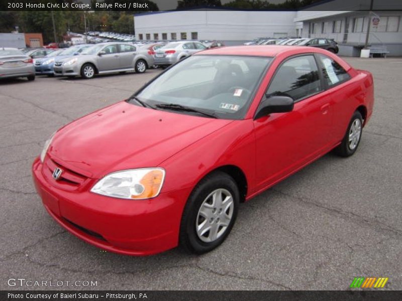 Rallye Red / Black 2003 Honda Civic LX Coupe