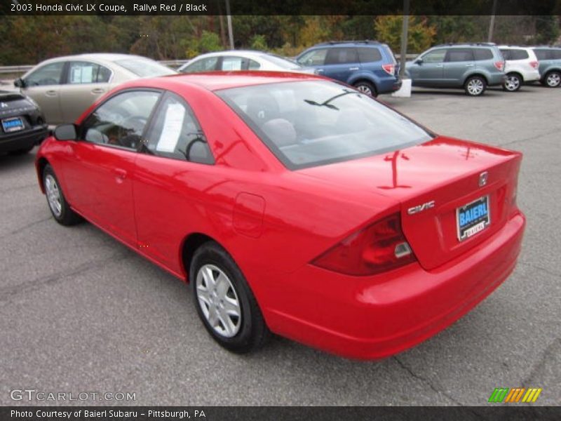 Rallye Red / Black 2003 Honda Civic LX Coupe