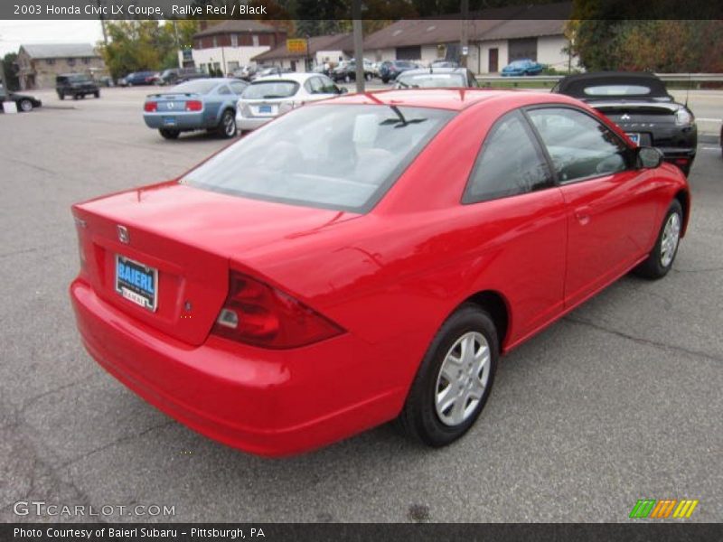 Rallye Red / Black 2003 Honda Civic LX Coupe