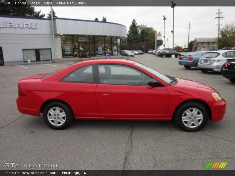 Rallye Red / Black 2003 Honda Civic LX Coupe