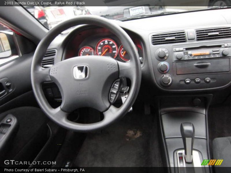 Rallye Red / Black 2003 Honda Civic LX Coupe