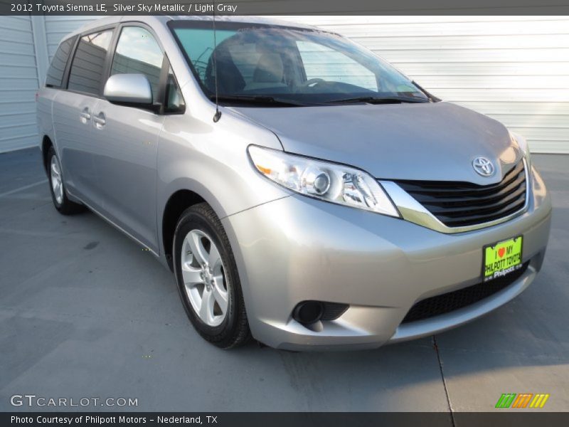 Silver Sky Metallic / Light Gray 2012 Toyota Sienna LE