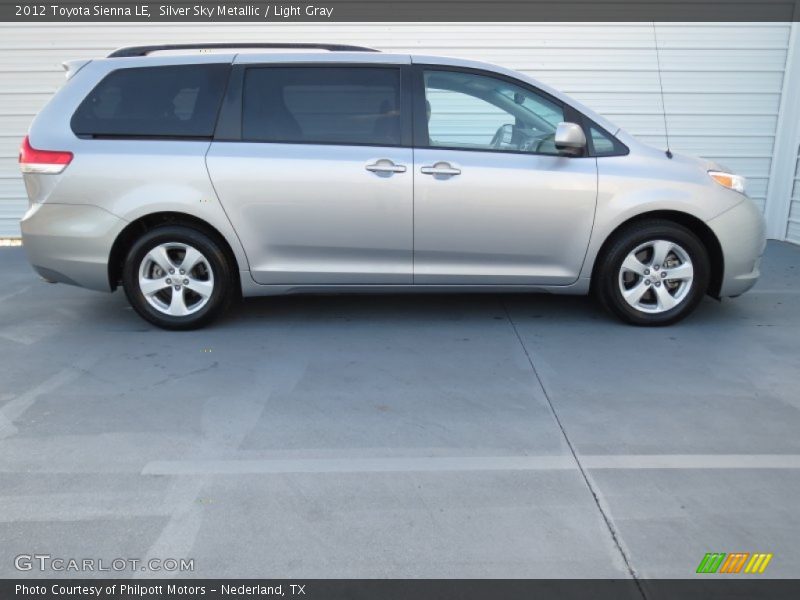 Silver Sky Metallic / Light Gray 2012 Toyota Sienna LE