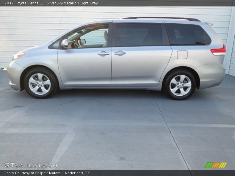 Silver Sky Metallic / Light Gray 2012 Toyota Sienna LE