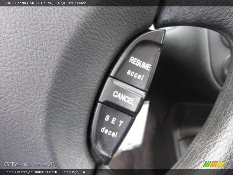 Rallye Red / Black 2003 Honda Civic LX Coupe