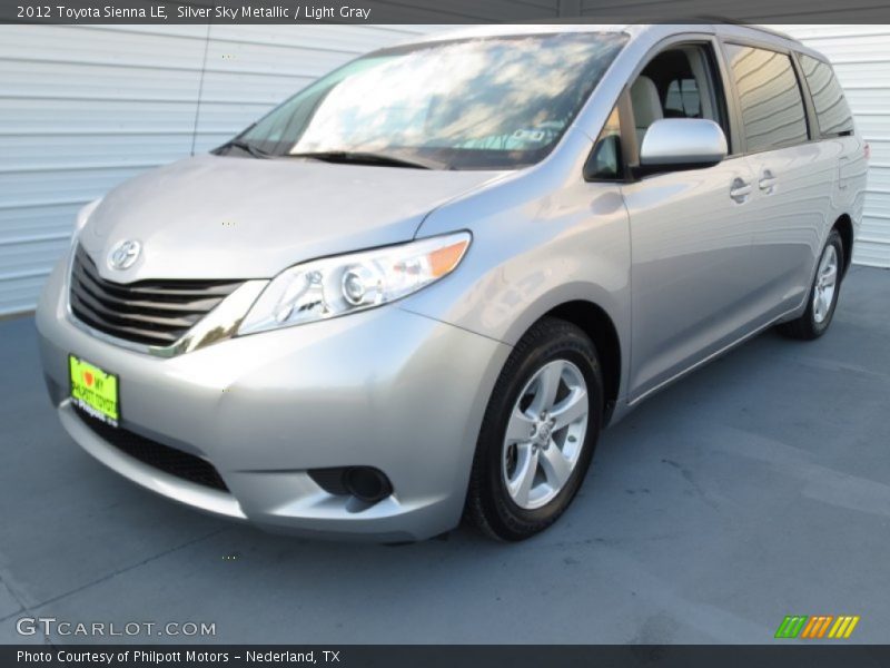 Silver Sky Metallic / Light Gray 2012 Toyota Sienna LE