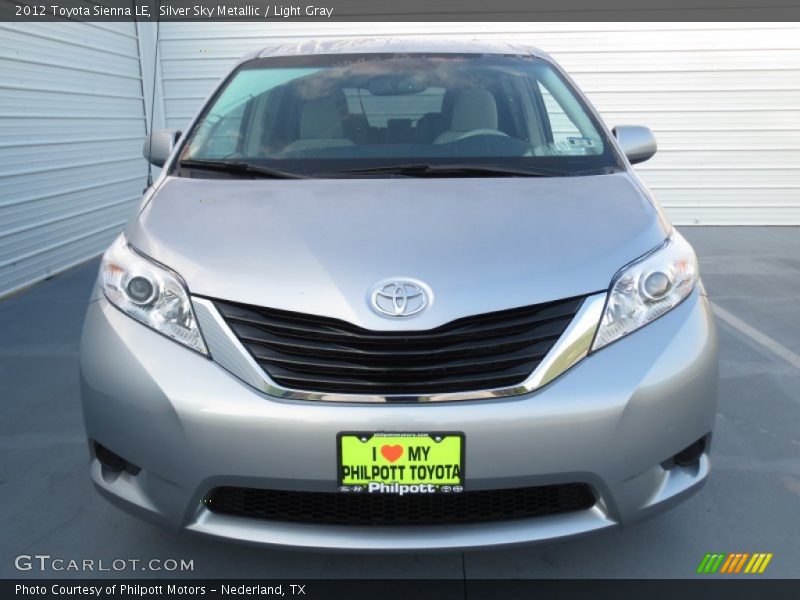 Silver Sky Metallic / Light Gray 2012 Toyota Sienna LE