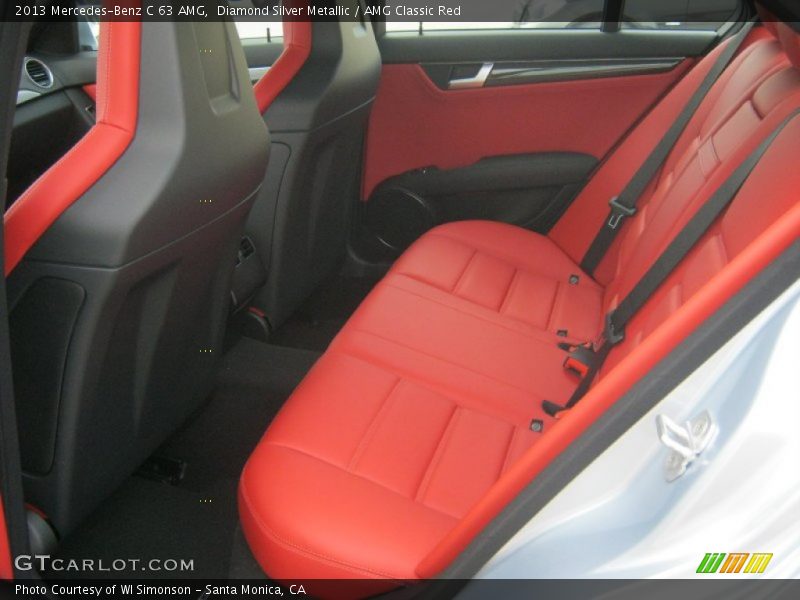 Rear Seat of 2013 C 63 AMG