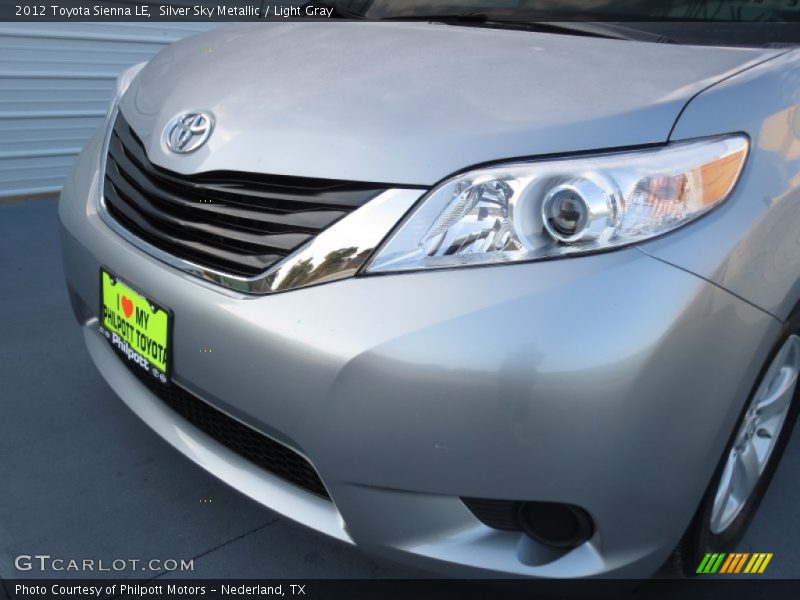 Silver Sky Metallic / Light Gray 2012 Toyota Sienna LE