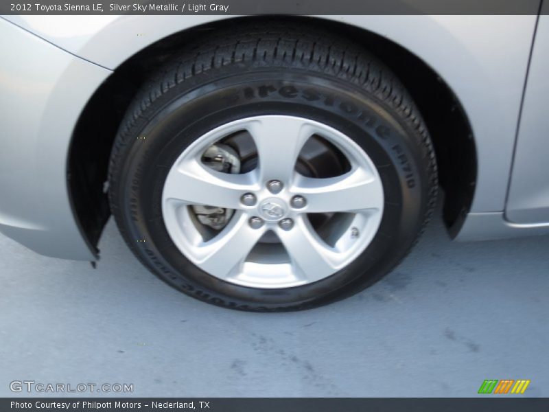 Silver Sky Metallic / Light Gray 2012 Toyota Sienna LE