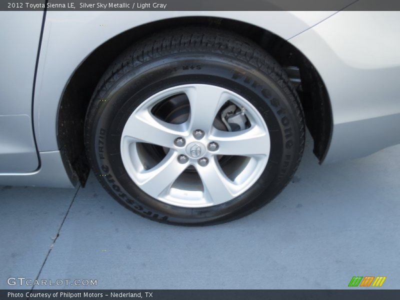 Silver Sky Metallic / Light Gray 2012 Toyota Sienna LE