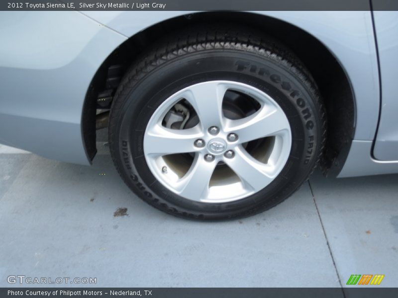 Silver Sky Metallic / Light Gray 2012 Toyota Sienna LE