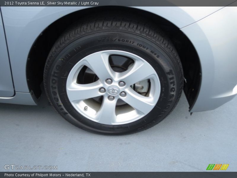 Silver Sky Metallic / Light Gray 2012 Toyota Sienna LE