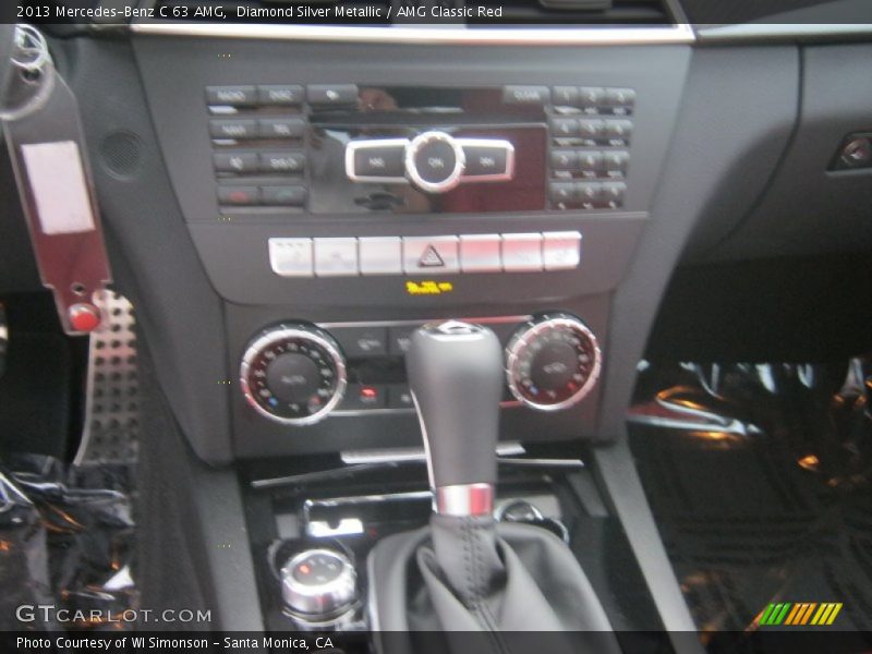 Diamond Silver Metallic / AMG Classic Red 2013 Mercedes-Benz C 63 AMG