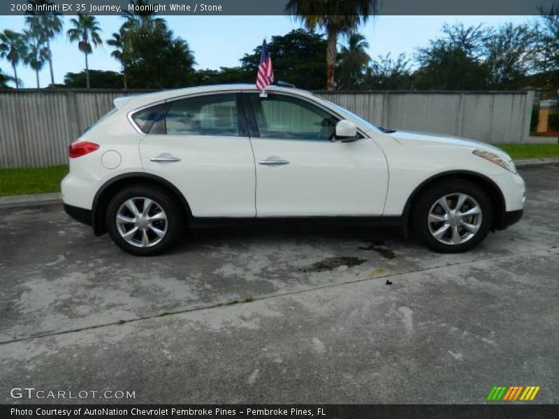 Moonlight White / Stone 2008 Infiniti EX 35 Journey