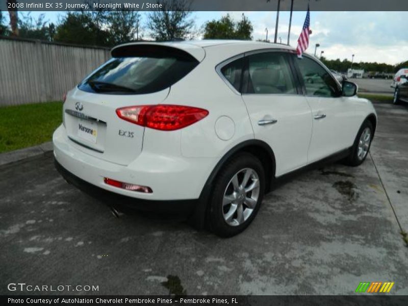 Moonlight White / Stone 2008 Infiniti EX 35 Journey