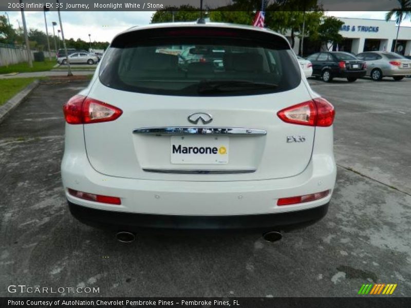 Moonlight White / Stone 2008 Infiniti EX 35 Journey