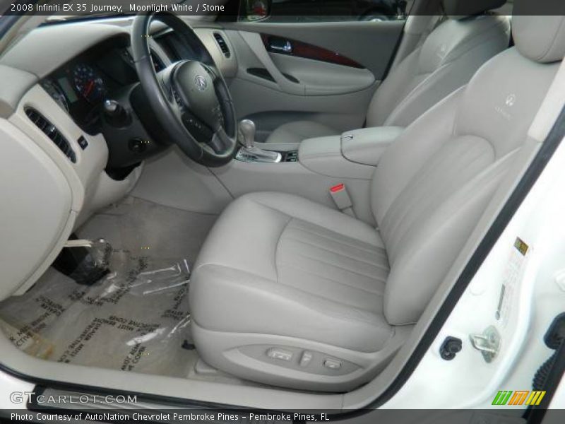 Moonlight White / Stone 2008 Infiniti EX 35 Journey