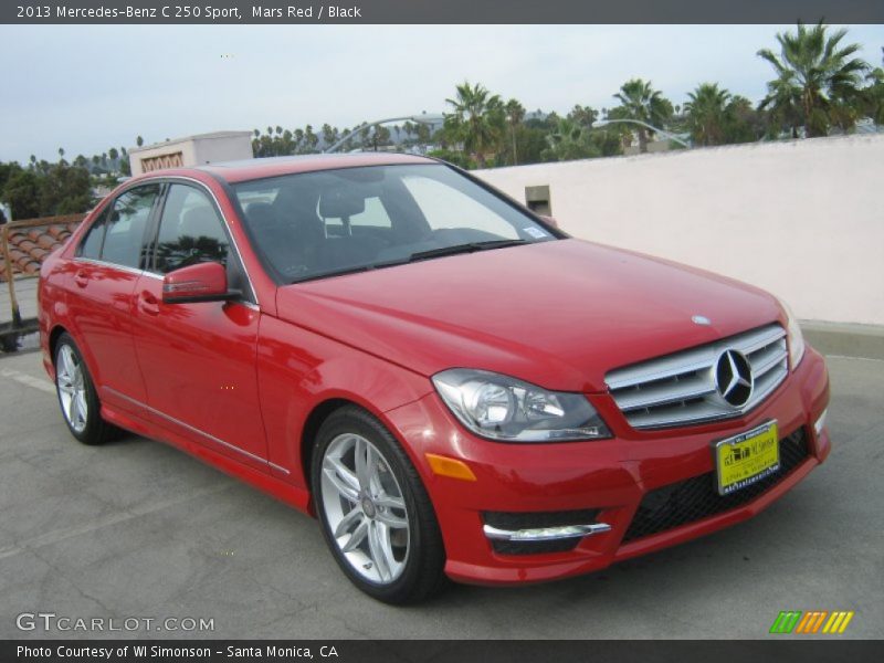 Mars Red / Black 2013 Mercedes-Benz C 250 Sport
