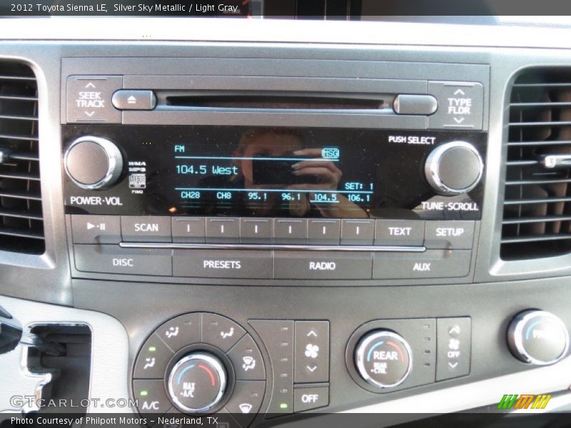 Silver Sky Metallic / Light Gray 2012 Toyota Sienna LE