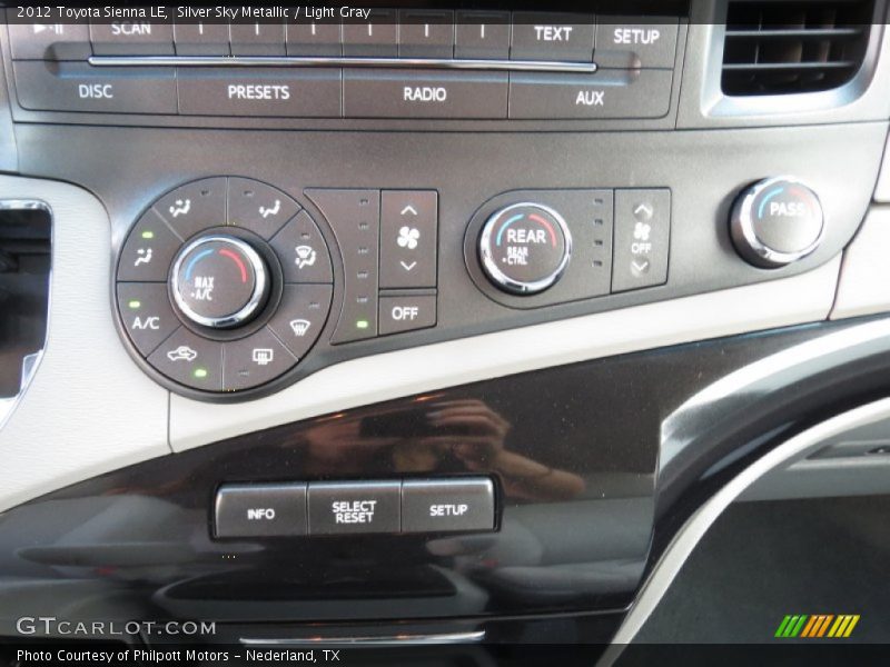 Silver Sky Metallic / Light Gray 2012 Toyota Sienna LE