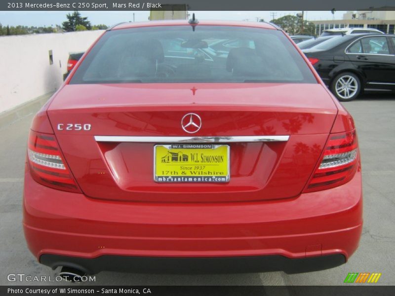 Mars Red / Black 2013 Mercedes-Benz C 250 Sport