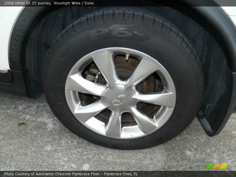 Moonlight White / Stone 2008 Infiniti EX 35 Journey