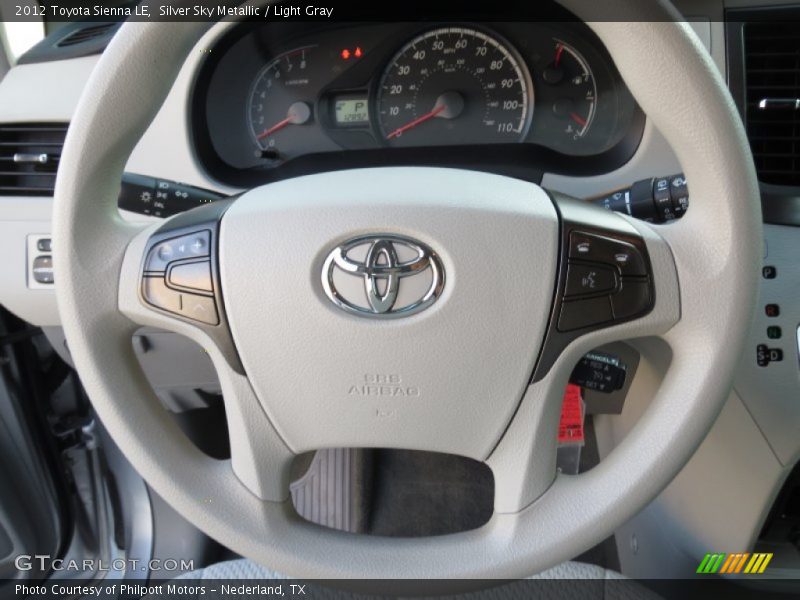 Silver Sky Metallic / Light Gray 2012 Toyota Sienna LE