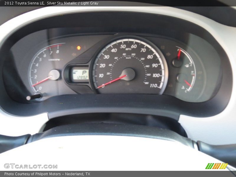 Silver Sky Metallic / Light Gray 2012 Toyota Sienna LE