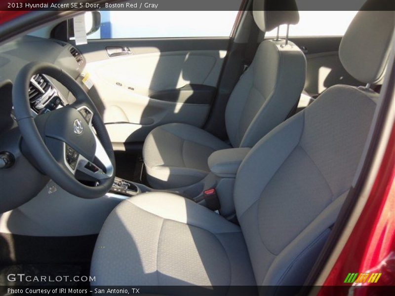 Boston Red / Gray 2013 Hyundai Accent SE 5 Door