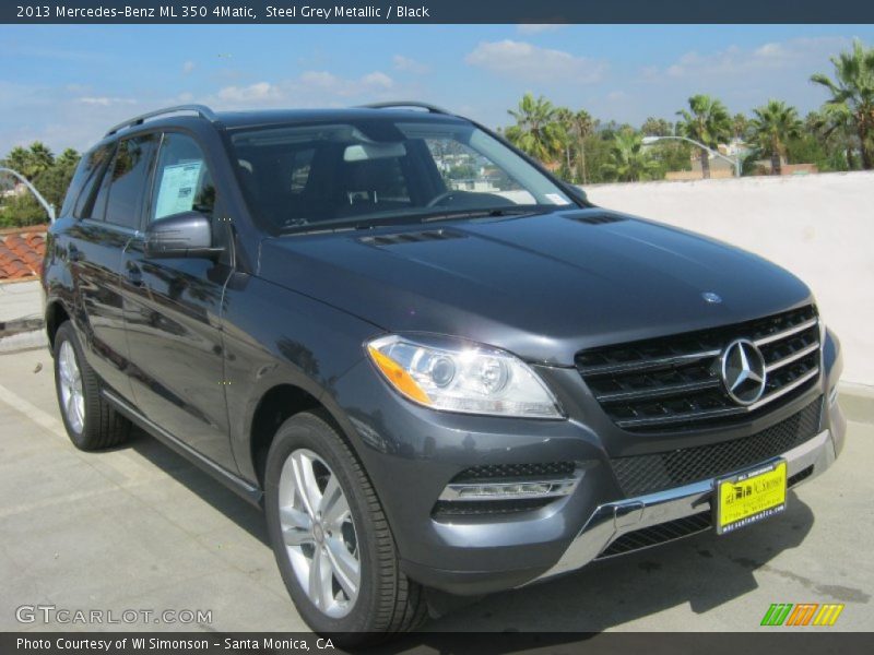 Steel Grey Metallic / Black 2013 Mercedes-Benz ML 350 4Matic