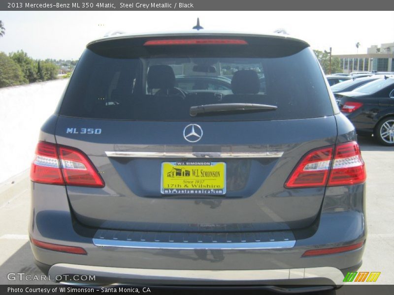 Steel Grey Metallic / Black 2013 Mercedes-Benz ML 350 4Matic