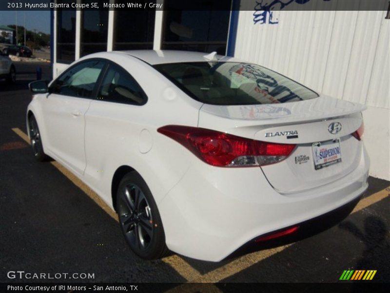 Monaco White / Gray 2013 Hyundai Elantra Coupe SE