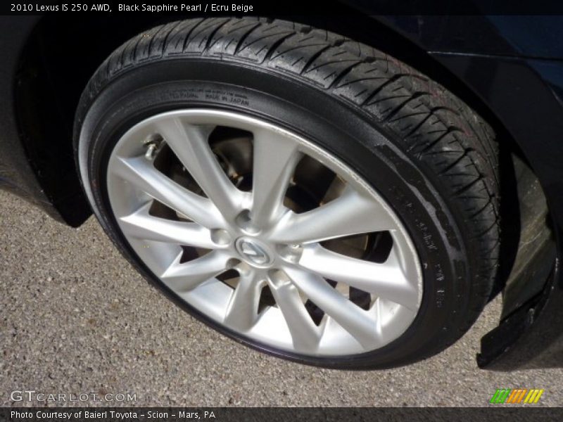 Black Sapphire Pearl / Ecru Beige 2010 Lexus IS 250 AWD