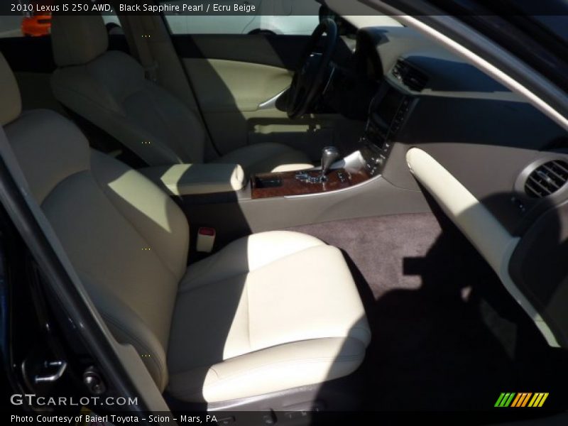 Black Sapphire Pearl / Ecru Beige 2010 Lexus IS 250 AWD