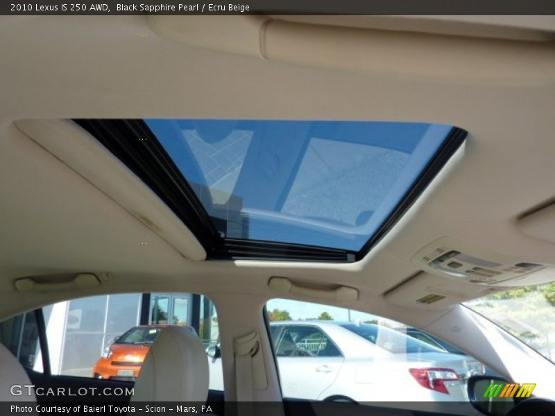 Black Sapphire Pearl / Ecru Beige 2010 Lexus IS 250 AWD
