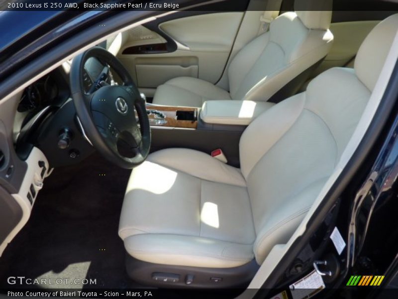Black Sapphire Pearl / Ecru Beige 2010 Lexus IS 250 AWD
