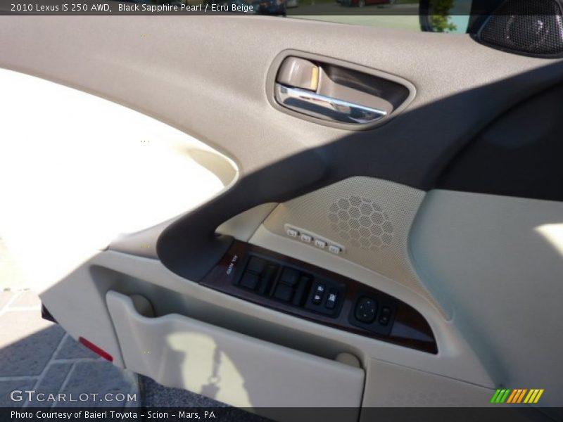 Black Sapphire Pearl / Ecru Beige 2010 Lexus IS 250 AWD