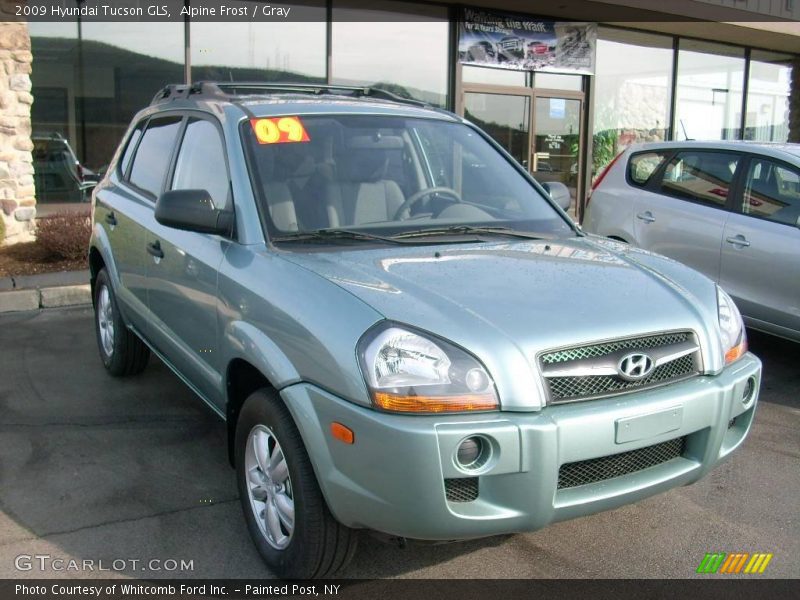 Alpine Frost / Gray 2009 Hyundai Tucson GLS