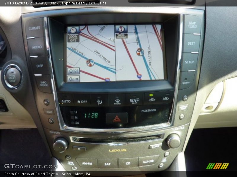 Black Sapphire Pearl / Ecru Beige 2010 Lexus IS 250 AWD